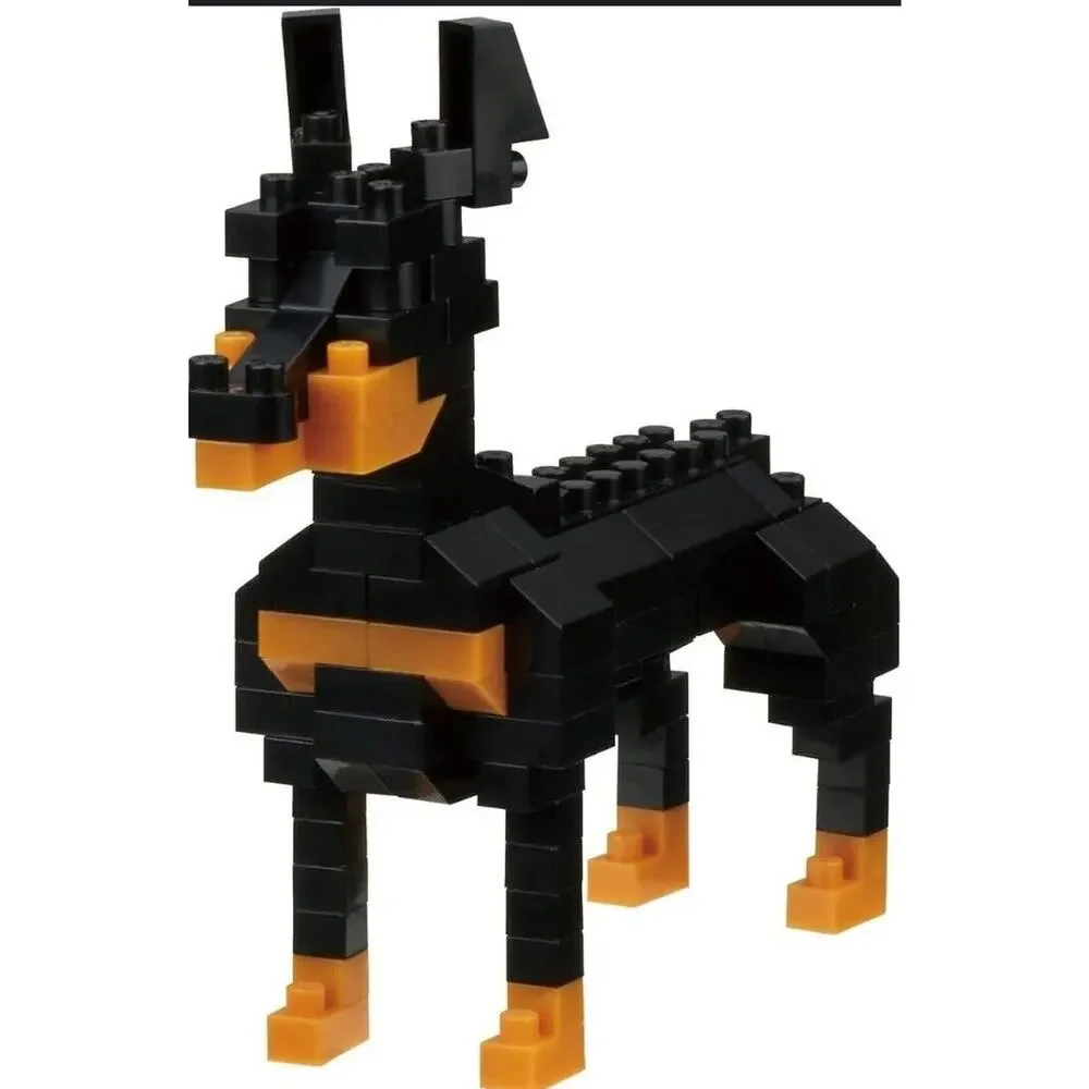 Doberman / French Bulldog Dog Nanoblock Micro Sized Building Block Construction